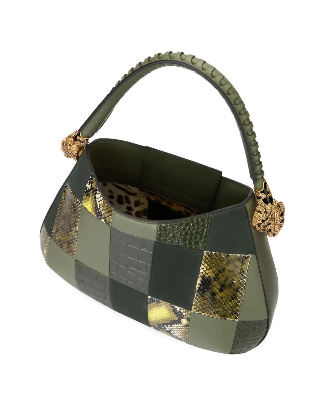 Roberto Cavalli Green Roar Tote Bag