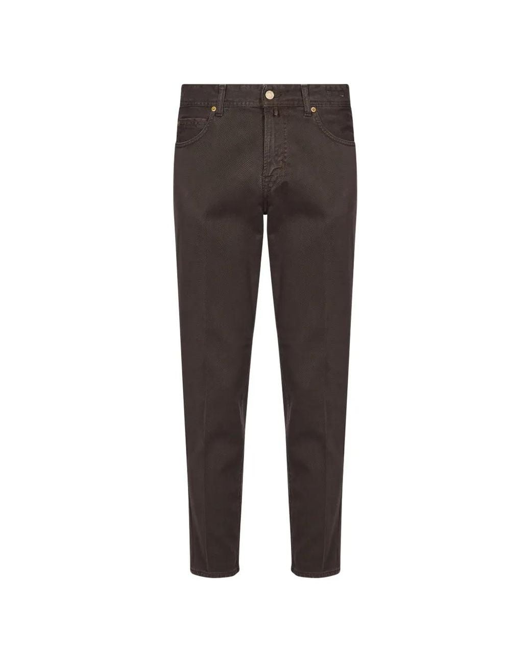 Briglia 1949 Gray Varenne Logo-Patch Five-Pocket Trousers for men