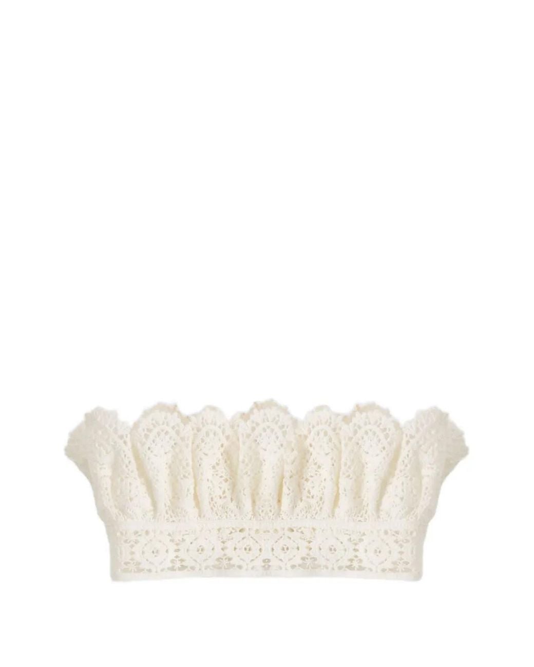 Erdem White Ruffled Lace Collar