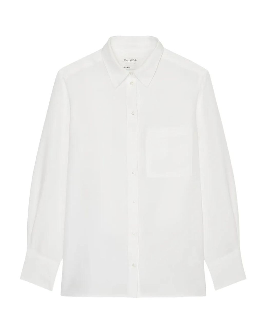 Marc O' Polo White Button-Up Long-Sleeve Shirt