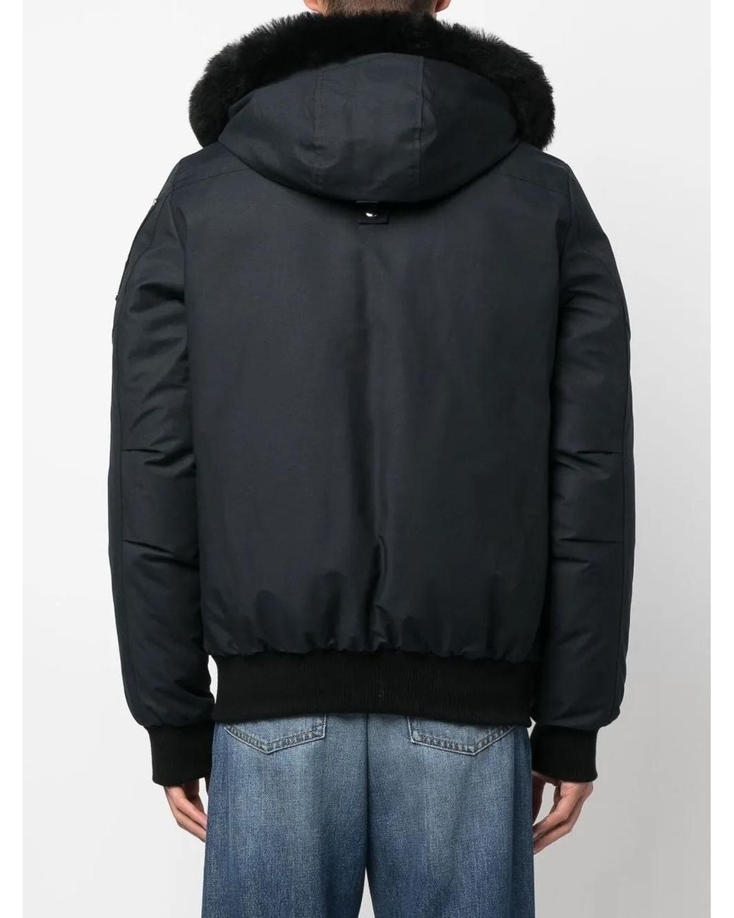 Moose Knuckles Black Padded Hooded Jacket for men