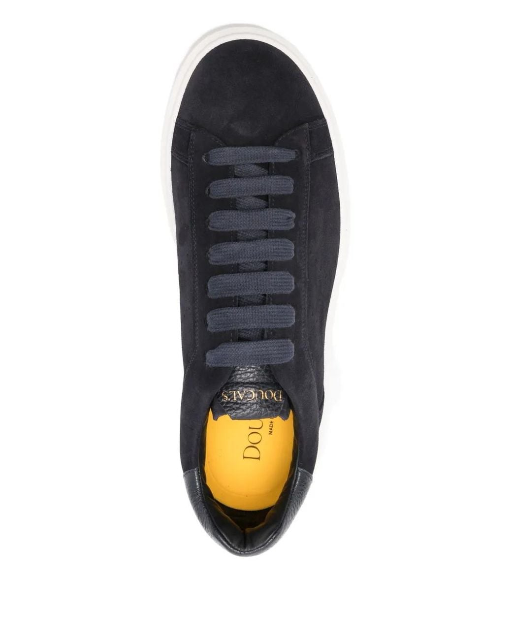 Doucal's Black Clay Suede Lace-Up Sneakers for men
