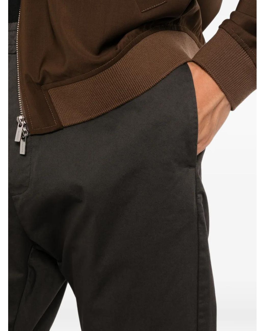 Barena Brown Elasticated Waistband Trousers for men