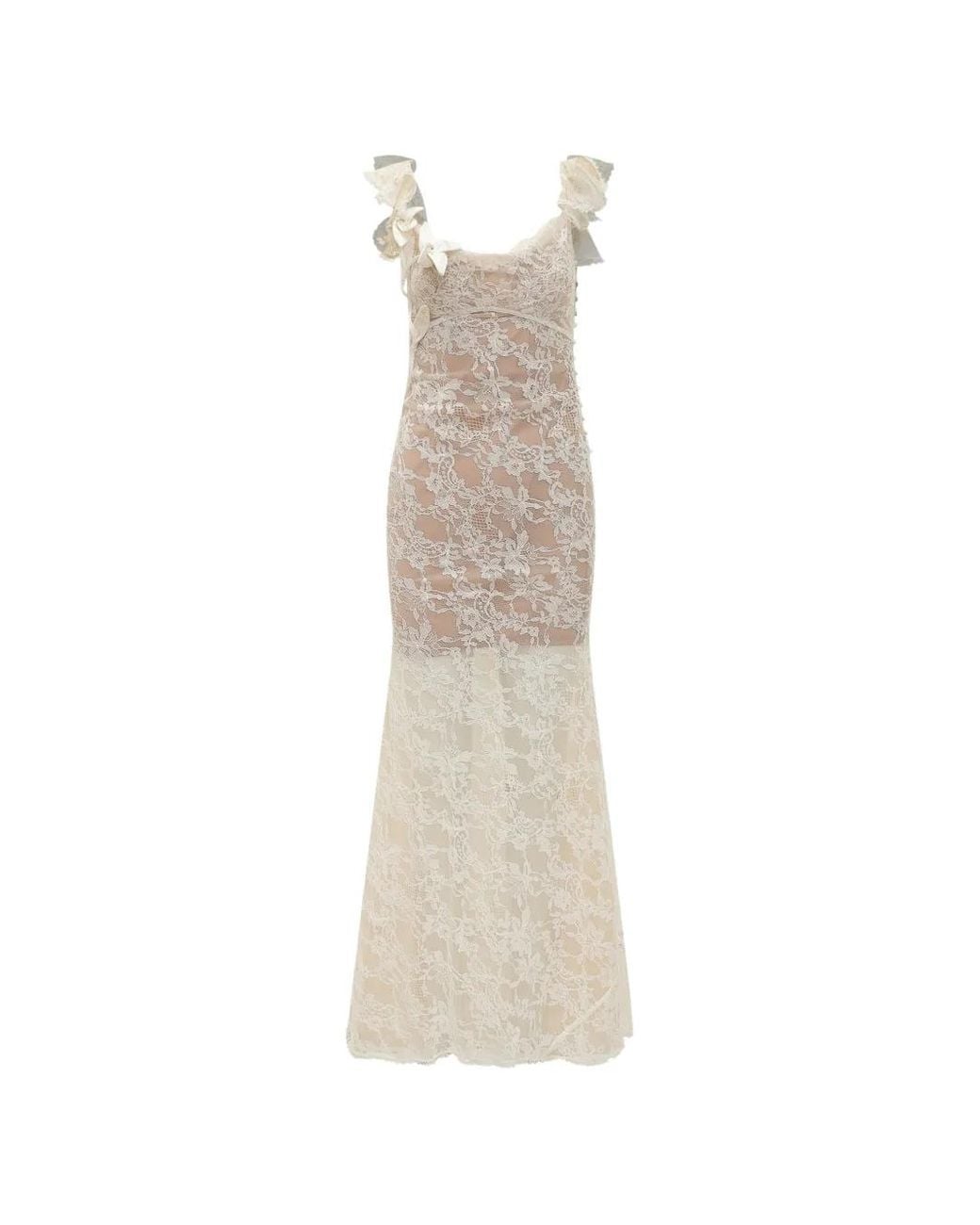 self portrait floral lace maxi dress Brown Floral Lace Maxi Dress self-portrait-US