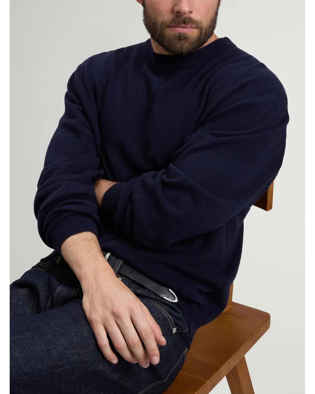 Woolrich Blue Crew-Neck Sweater for men