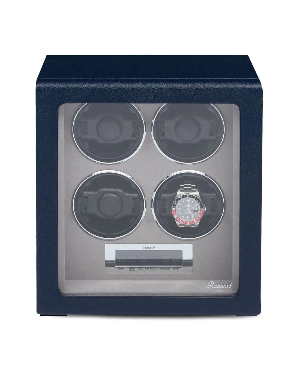 Rapport Blue Quantum Quad Watch Winder for men
