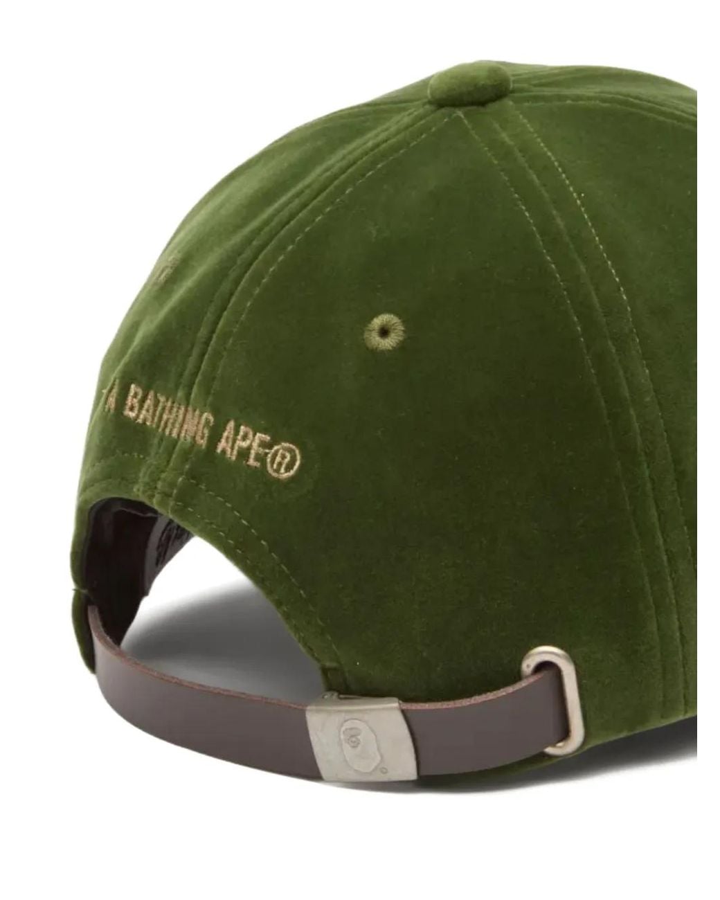 A Bathing Ape Green Logo-Patch Baseball Cap