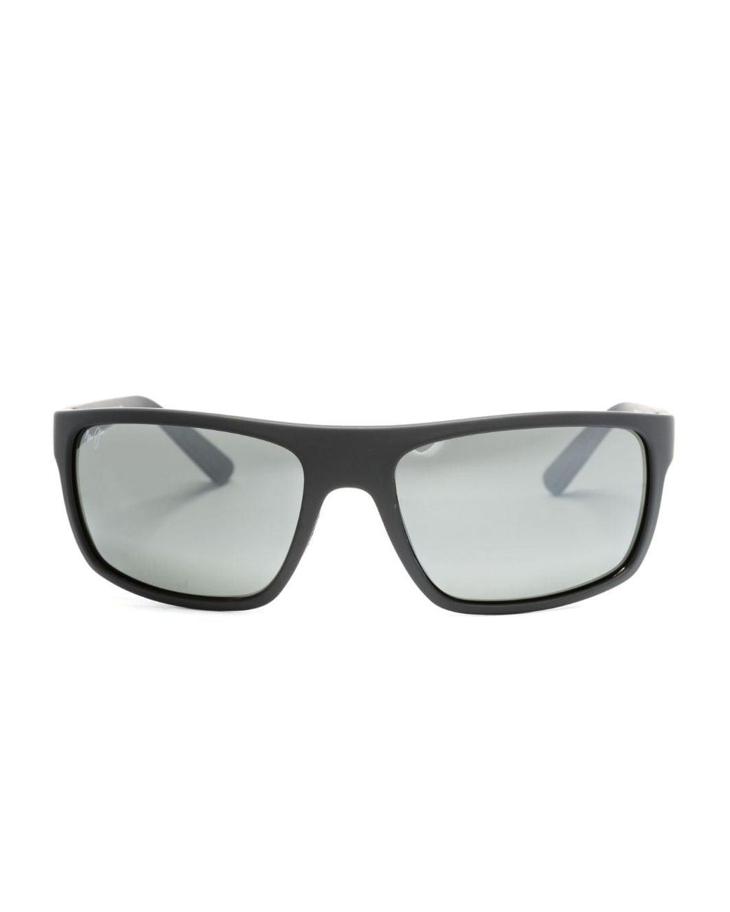 Maui Jim Logo-print Rectangle-frame Sunglasses in Gray | Lyst