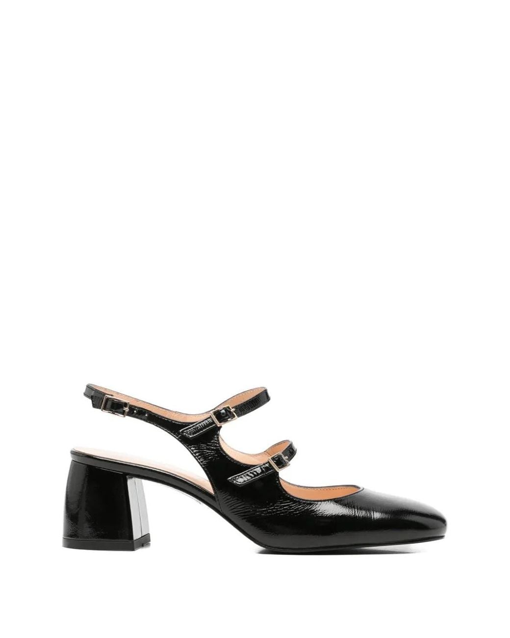 SERGIO MORETTI FIRENZE White Triple-Strap Slingback Pumps