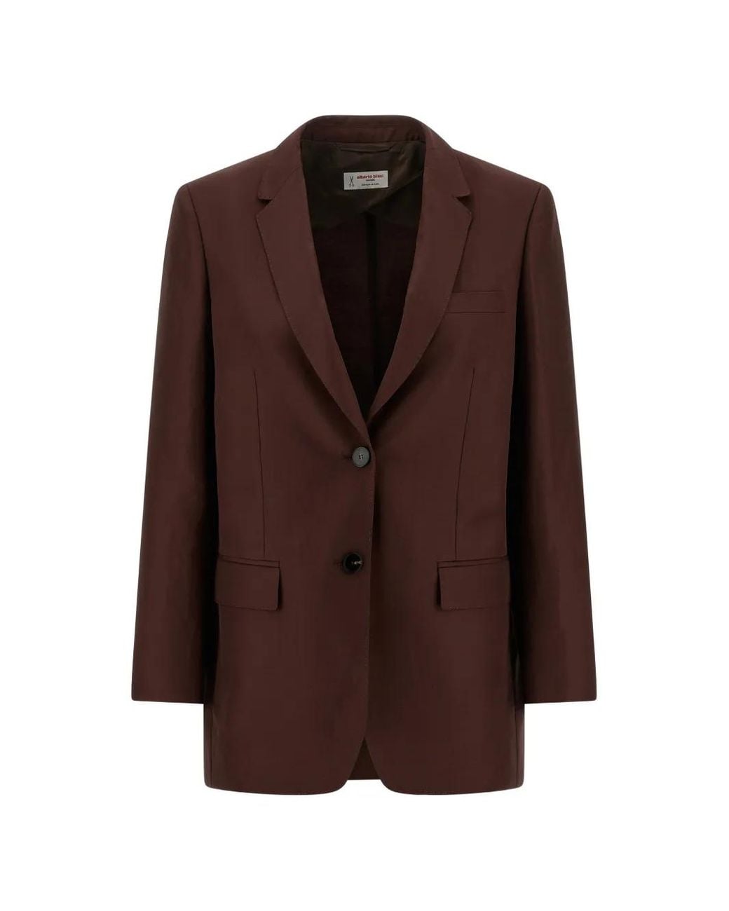 Alberto Biani Brown America Buttoned Blazer