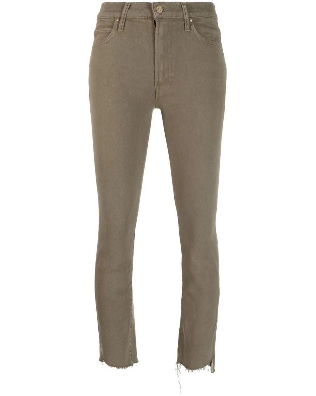 Mother Cropped Jeans in het Natural