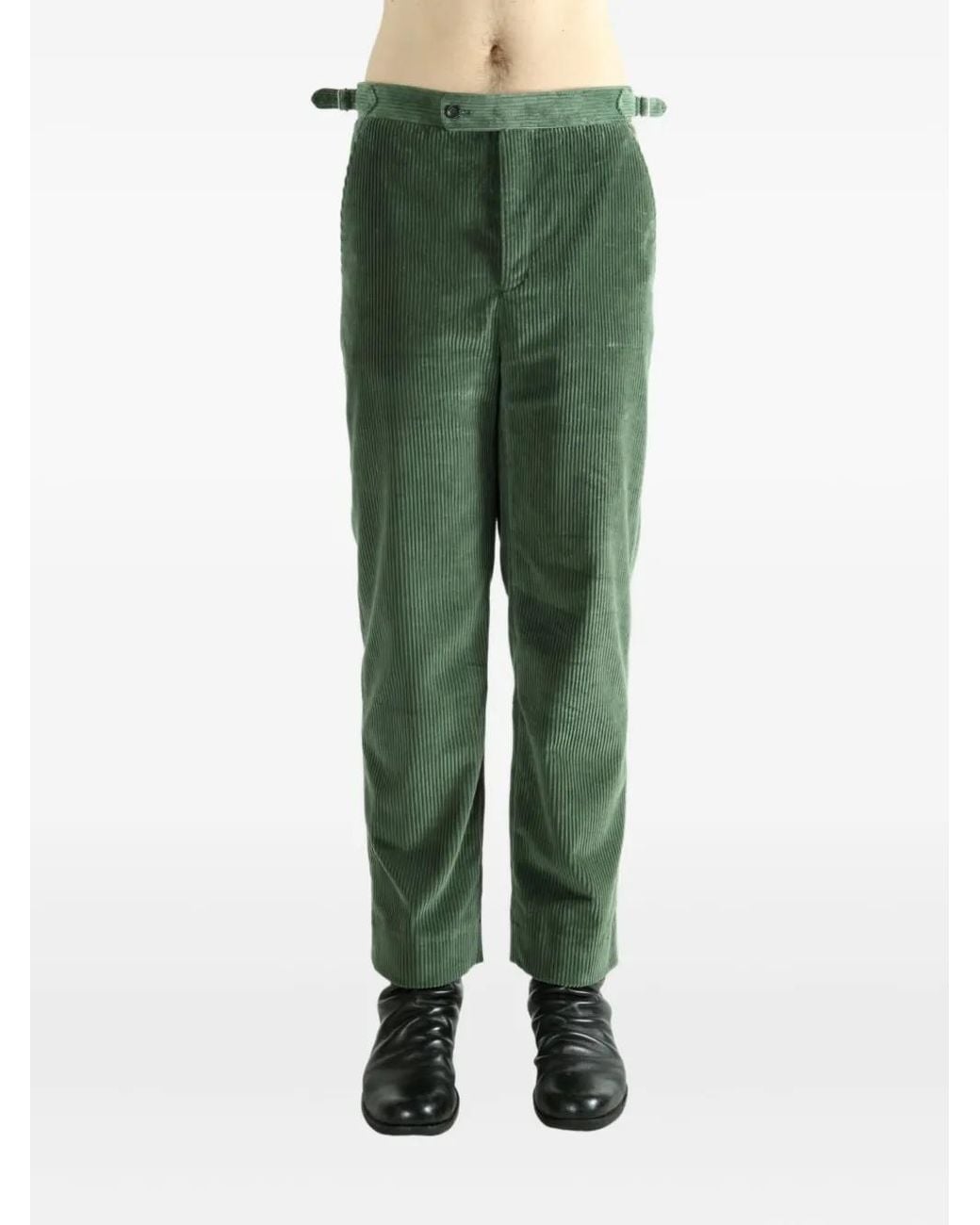 Bode Green Corduroy Trousers for men