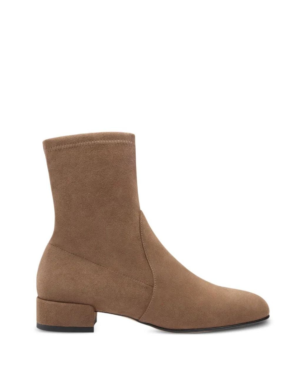 Stuart Weitzman Brown Bacari Stretch-Suede Ankle Boots