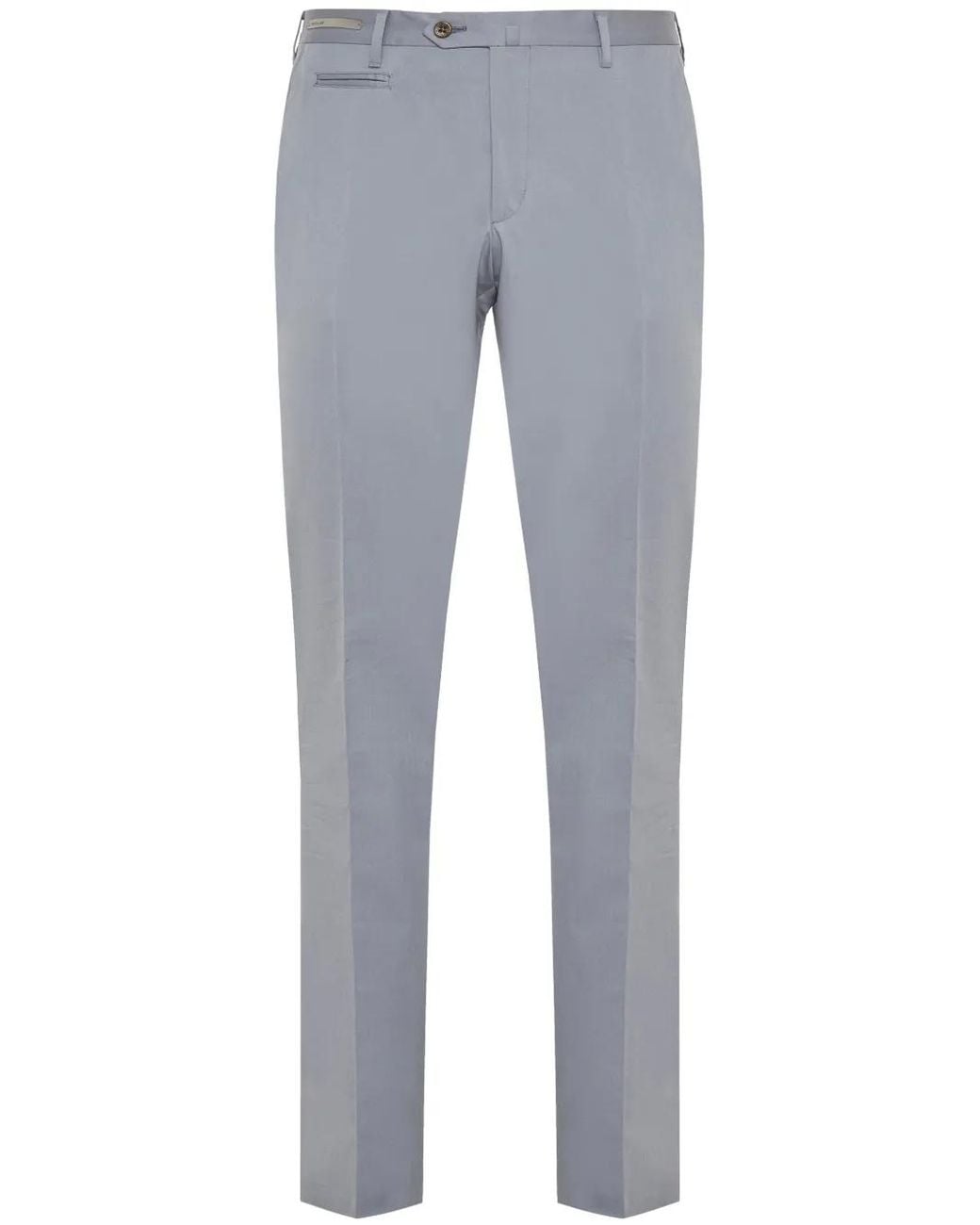 Corneliani Gray Pressed-Crease Tapered Trousers for men