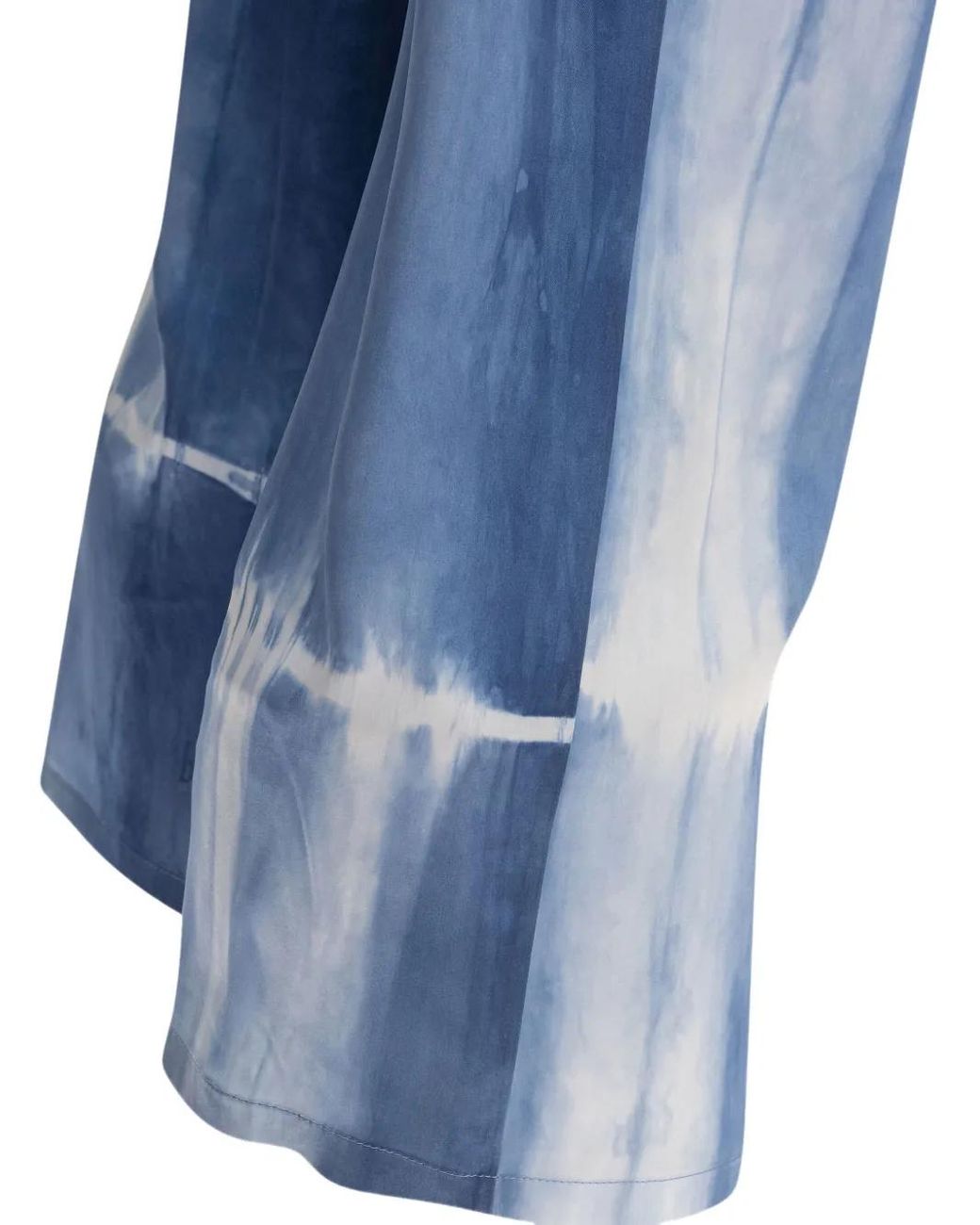 SLEEP NO MORE Blue Tie-Dye Silk Trousers