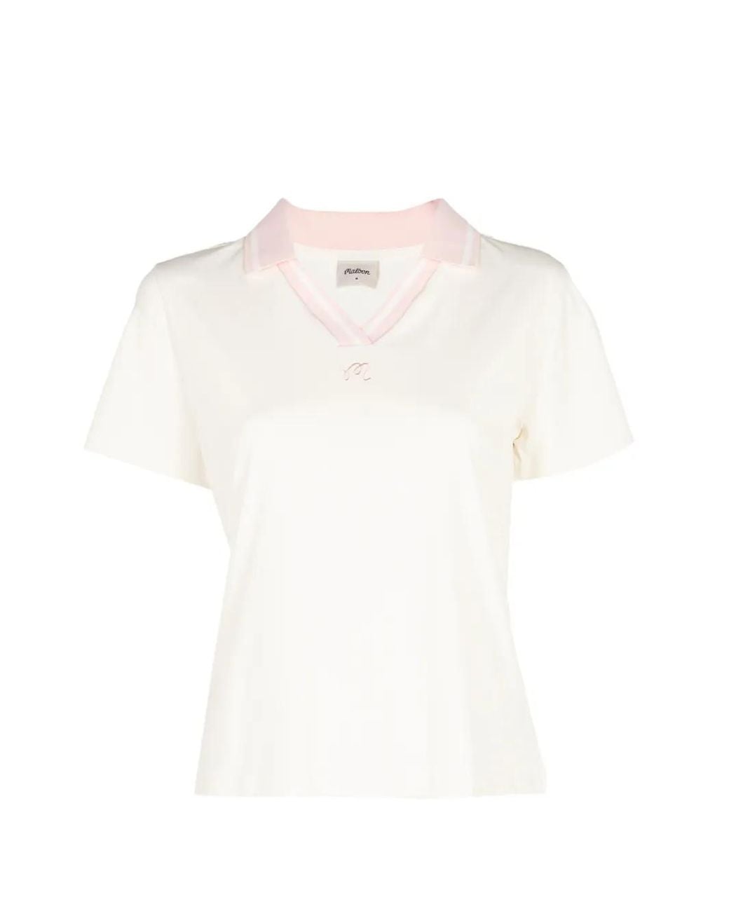 Malbon Golf White T-Shirt Carlota À Col Polo