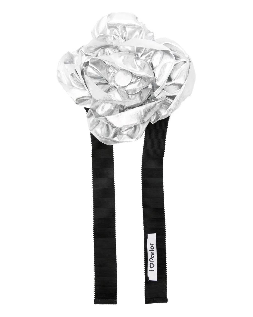 Parlor White Floral-Detail Choker