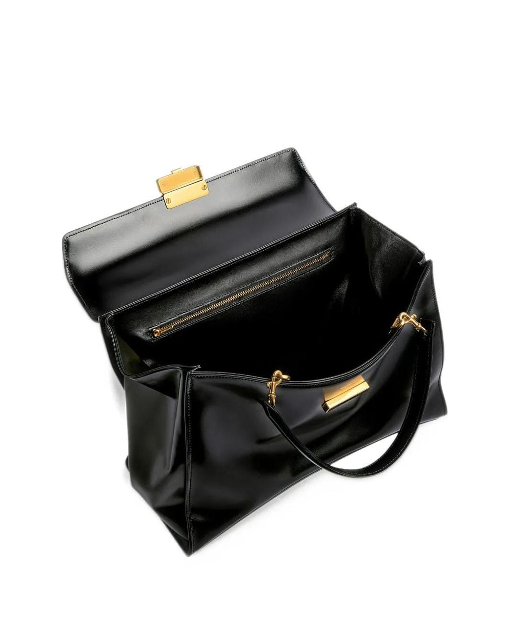 Balenciaga Black Hourglass Avenue Top Handle Bag Medium