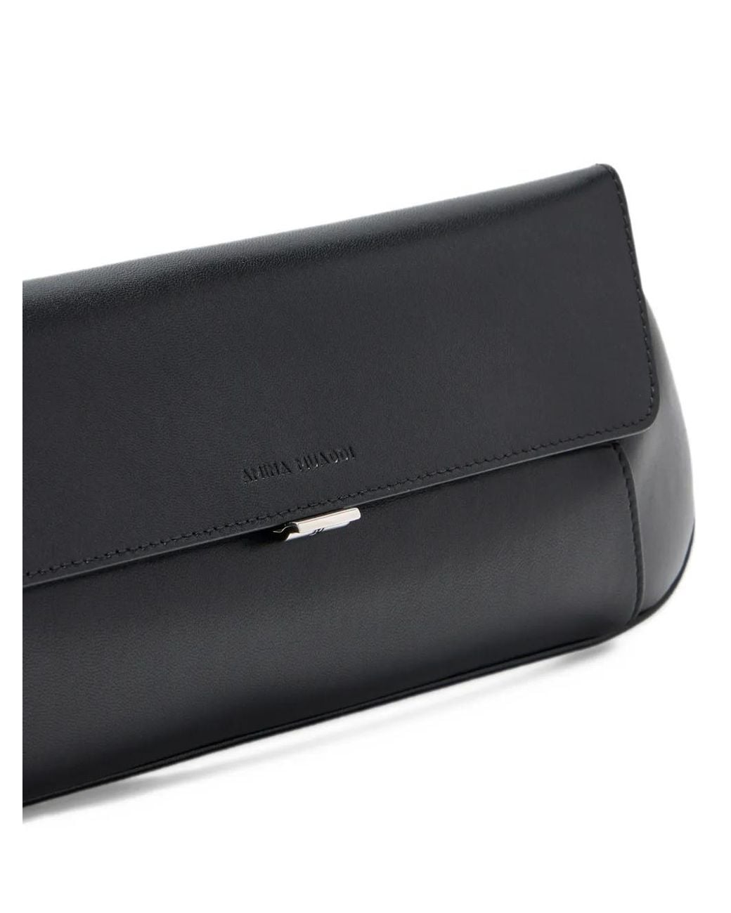 AMINA MUADDI Black Ami Clutch Nappa
