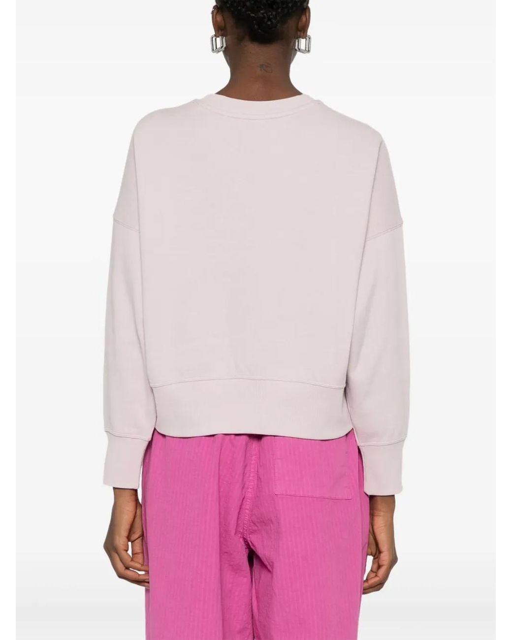 DKNY Pink Logo-Embellished Sweatshirt