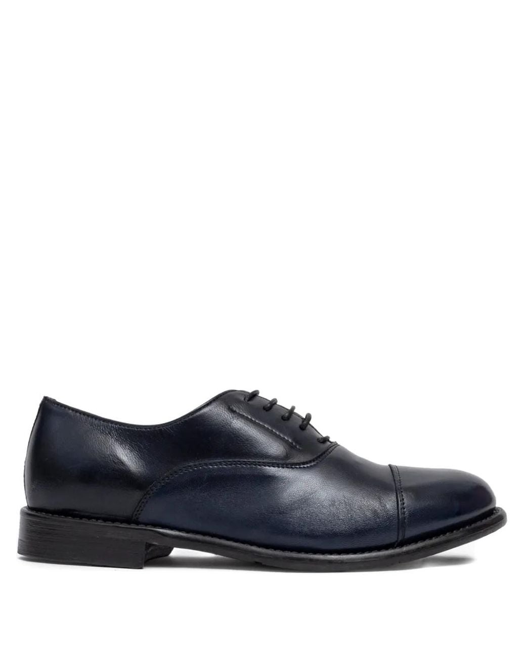 SOMMET Blue Lace-Up Cap-Toe Oxford Shoes