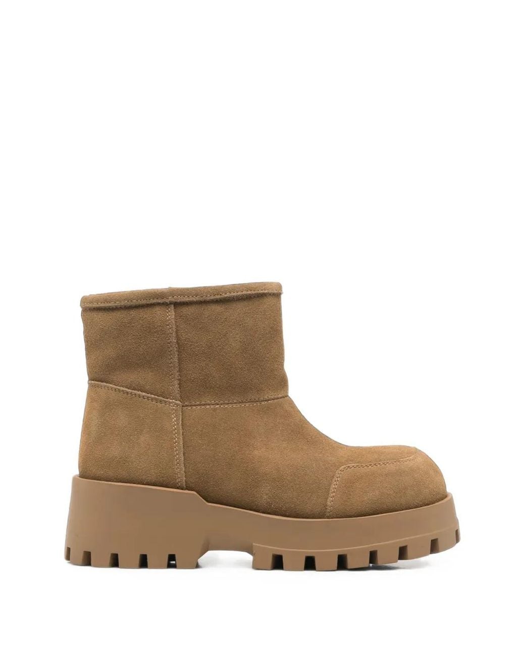 SERGIO MORETTI FIRENZE Brown Suede Chunky-Sole Ankle Boots