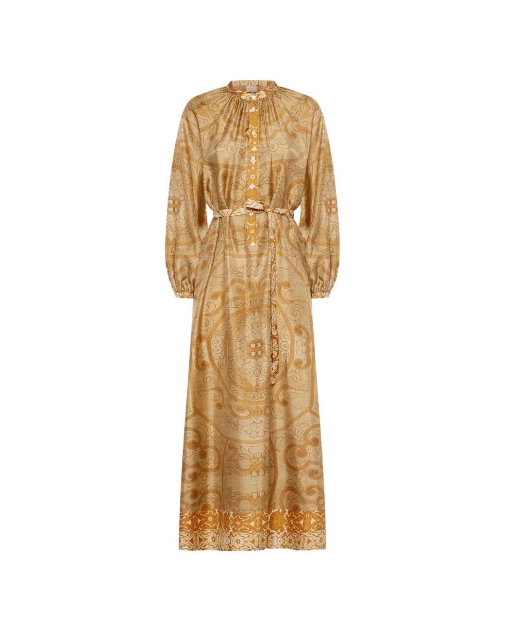 Pierre Louis Mascia Metallic Aloe Paisley-Print Maxi Dress