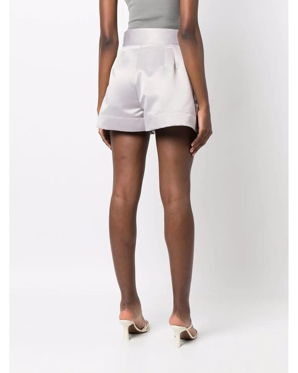 Styland White High-Waist Wide-Leg Shorts