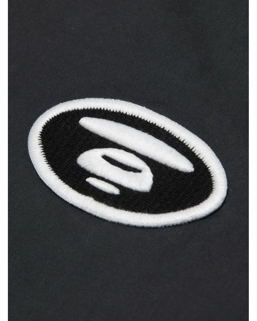 Aape By A Bathing Ape Black Logo-Patch Hooded Jacket for men