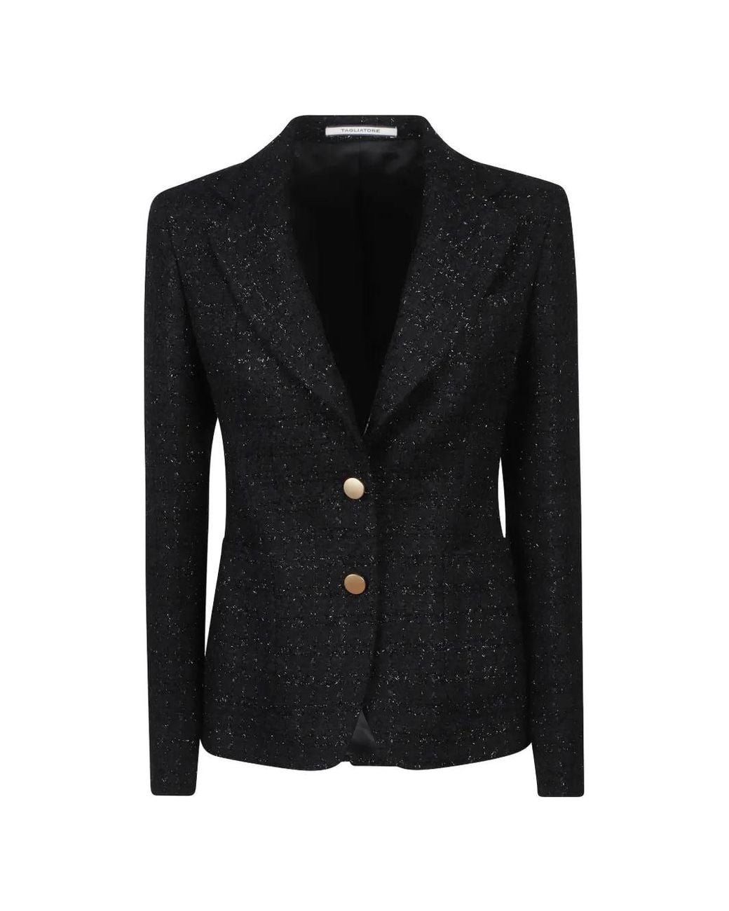 Tagliatore Black Blazer En Tweed