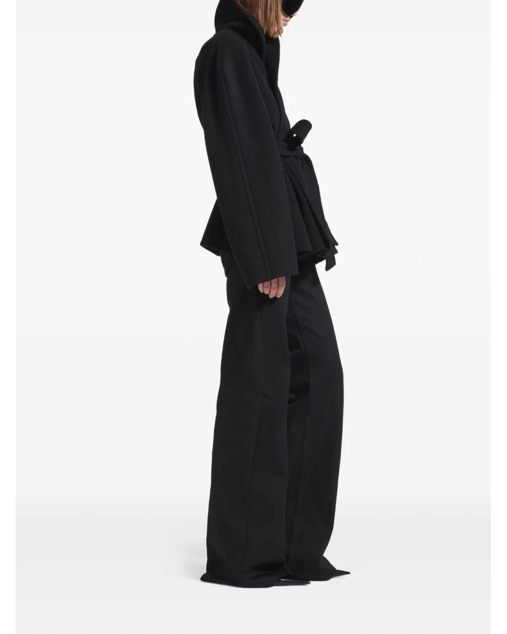 Balenciaga Black Belted Wrapped Jacket