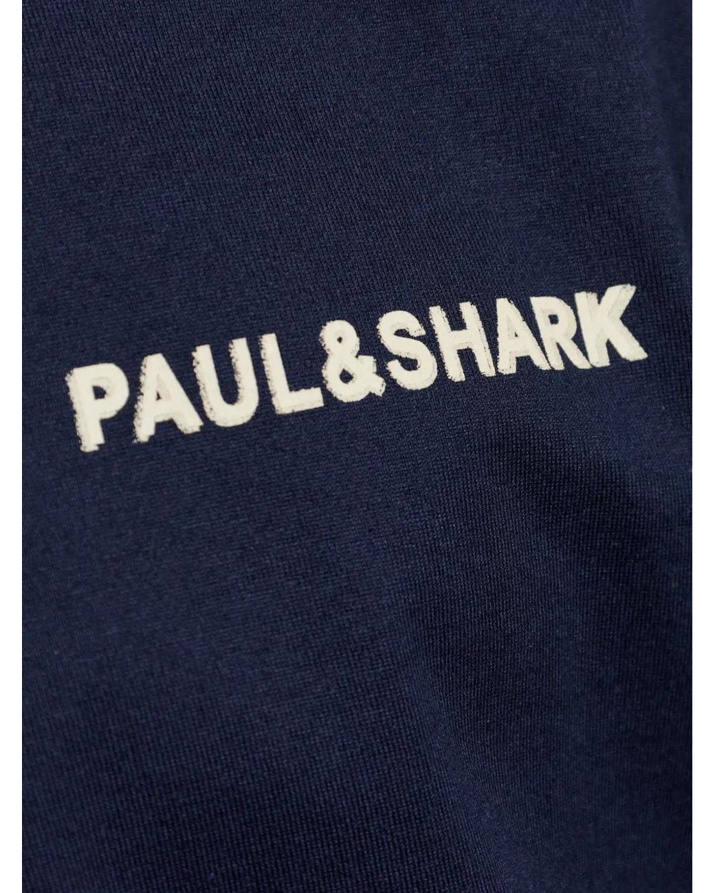 Paul & Shark Blue Paul & Shark Logo T-Shirt for men