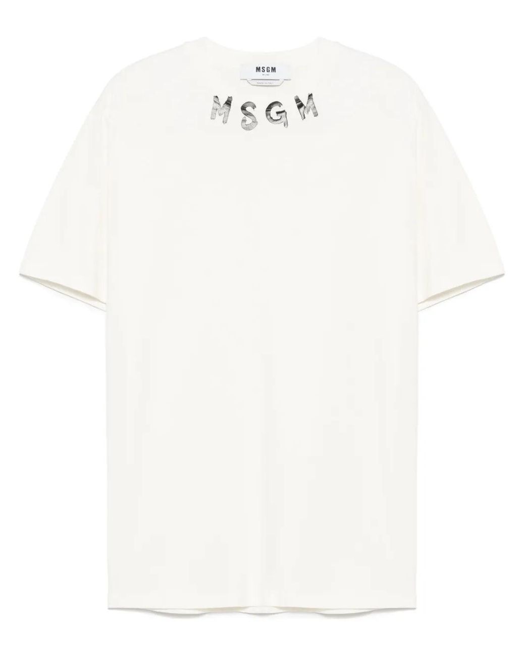 Camiseta Con Logo Estampado MSGM de hombre de color White