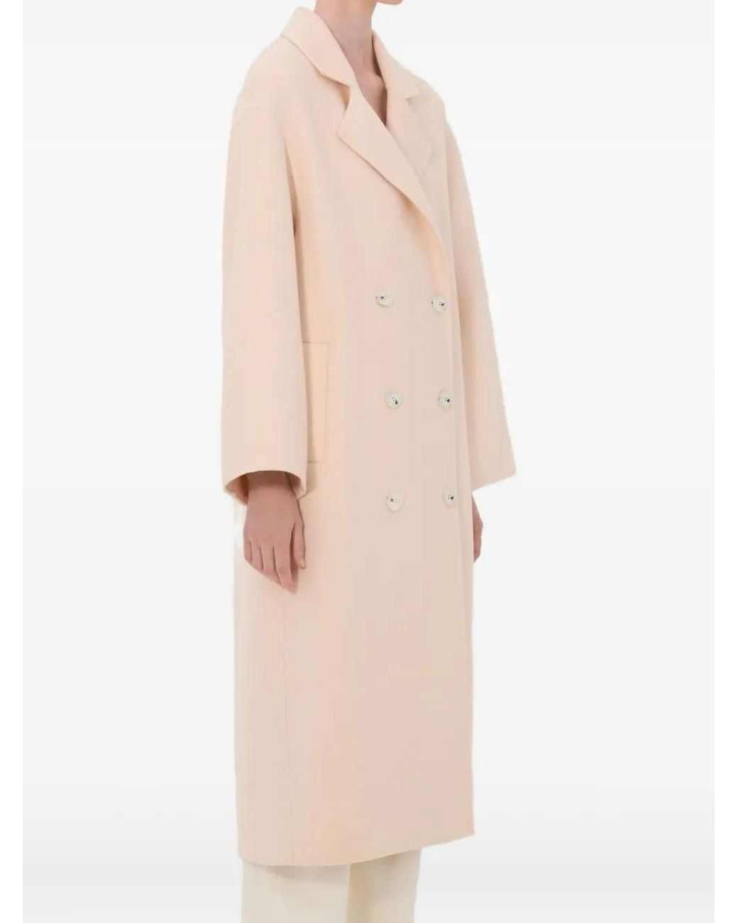 Loulou de Saison Natural Borneo Lds Double-Breasted Coat