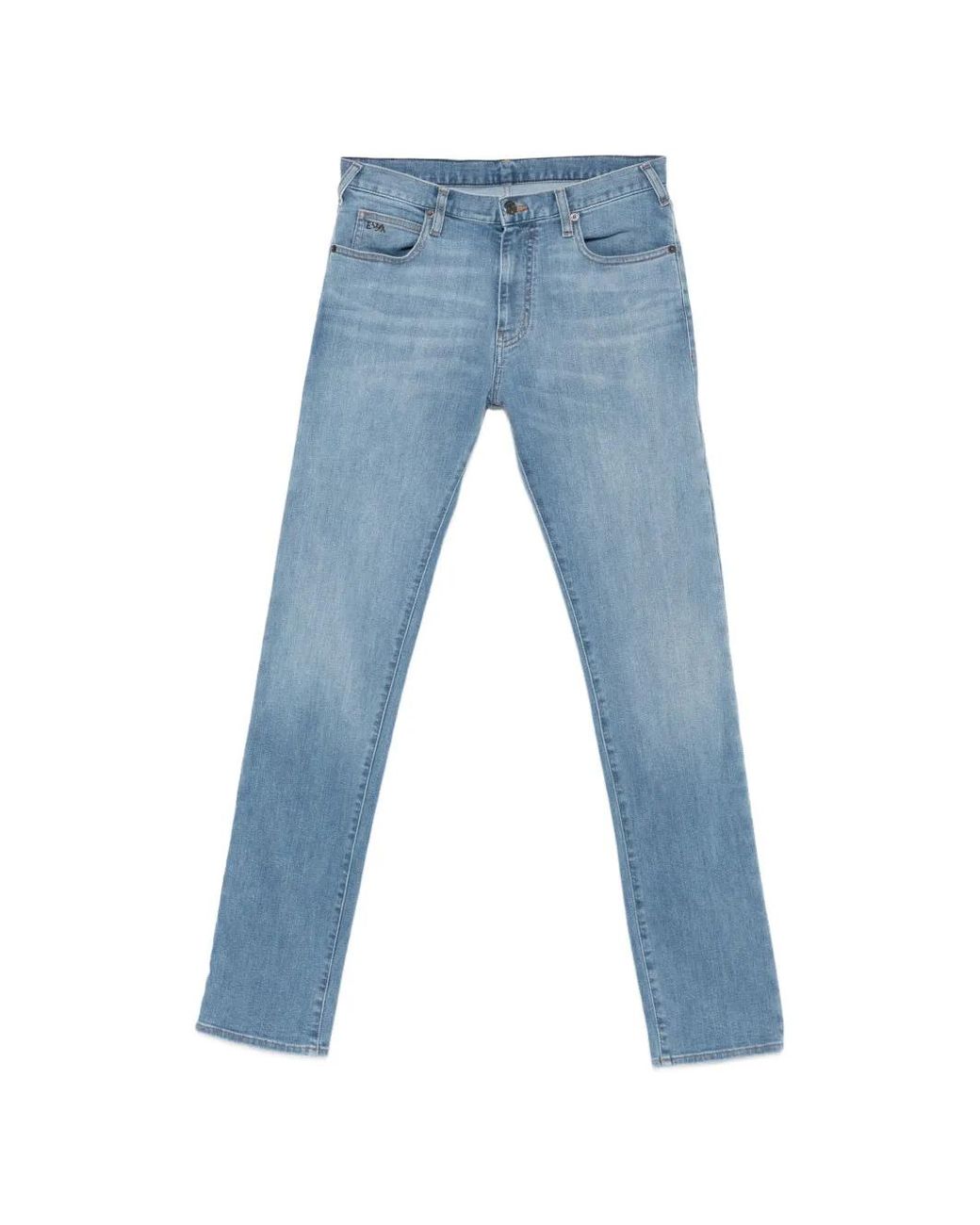 Emporio Armani Blue Five-Pocket Jeans for men
