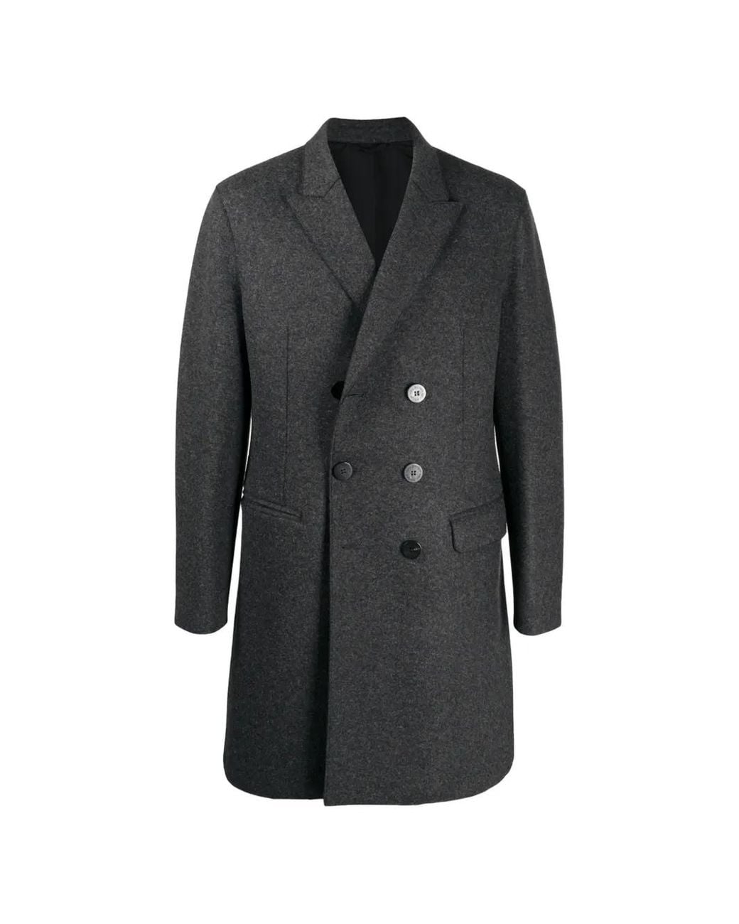 Neil Barrett Black Double-Breasted Coat for men