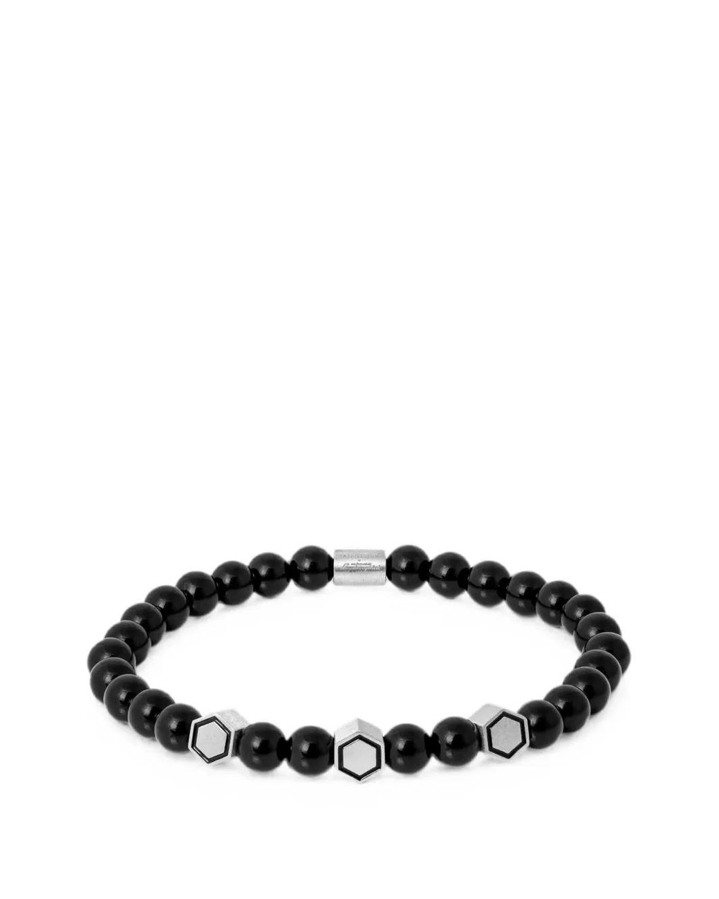 Tateossian Metallic Beaded Hexagonal-Detail Bracelet