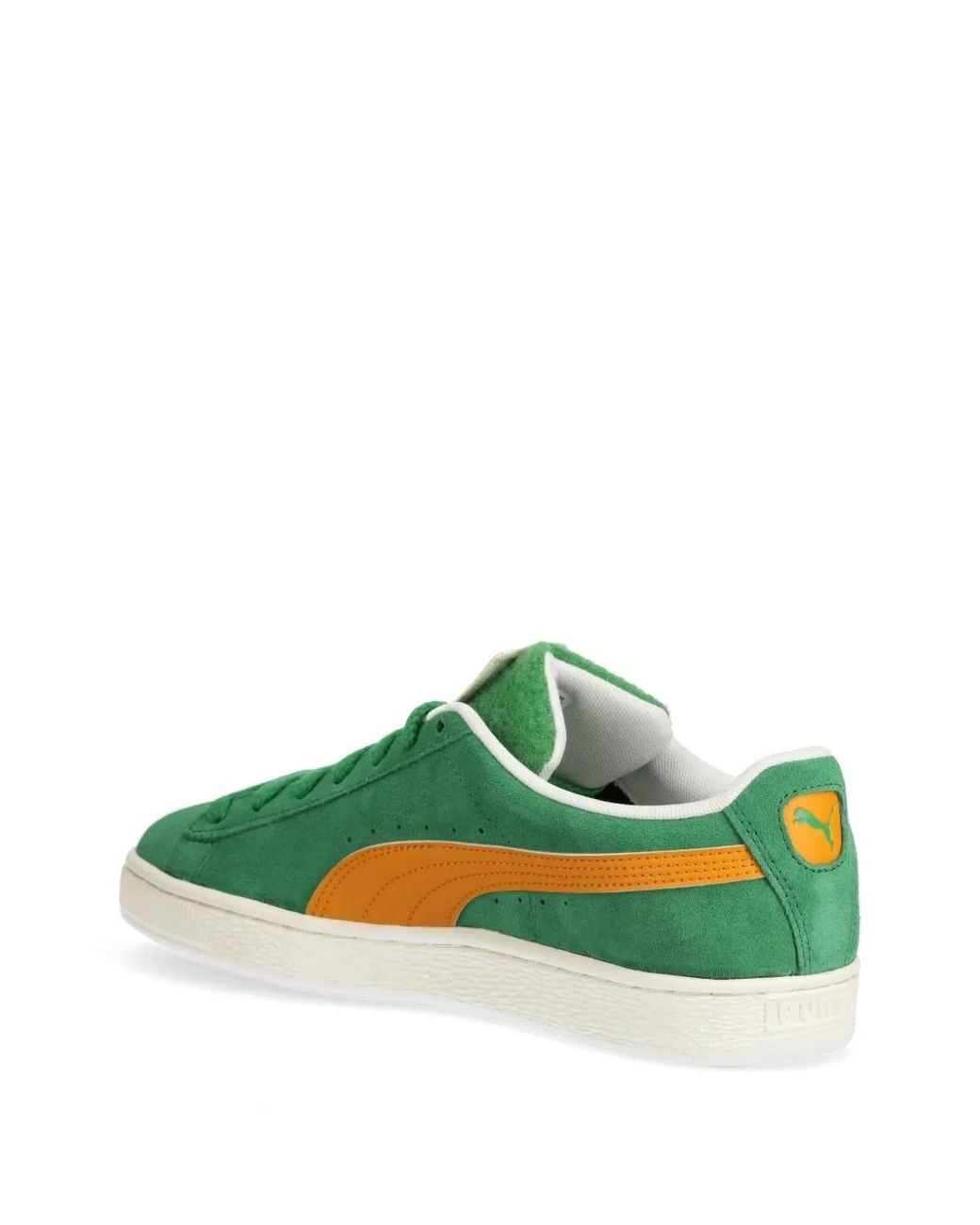 PUMA Green Suede Patch Sneakers for men