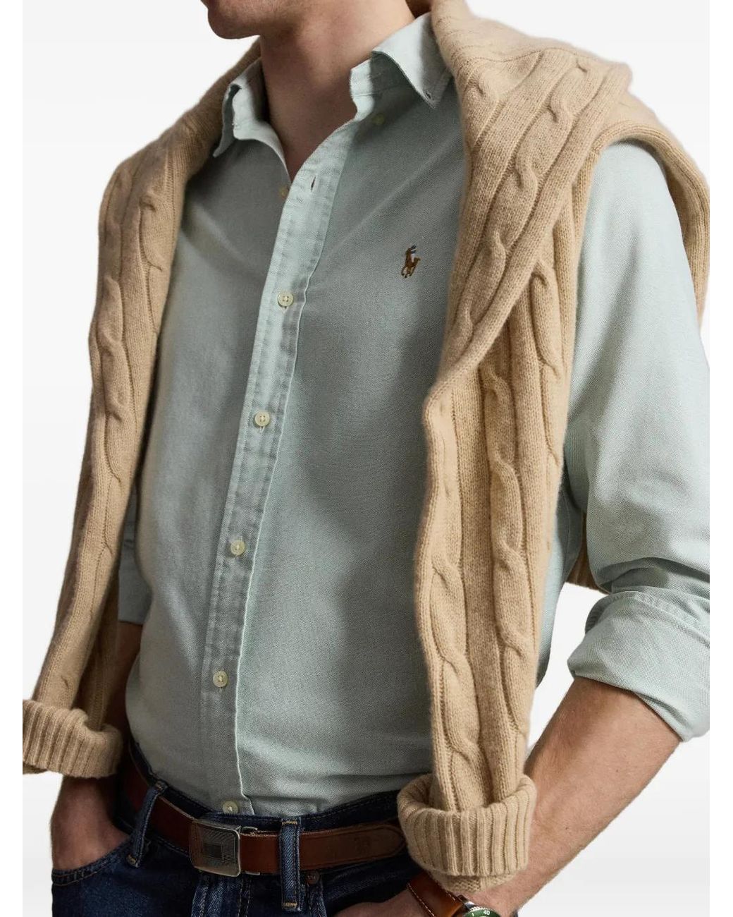 Polo Ralph Lauren Pony-Embroidered Shirt in White for Men | Lyst UK