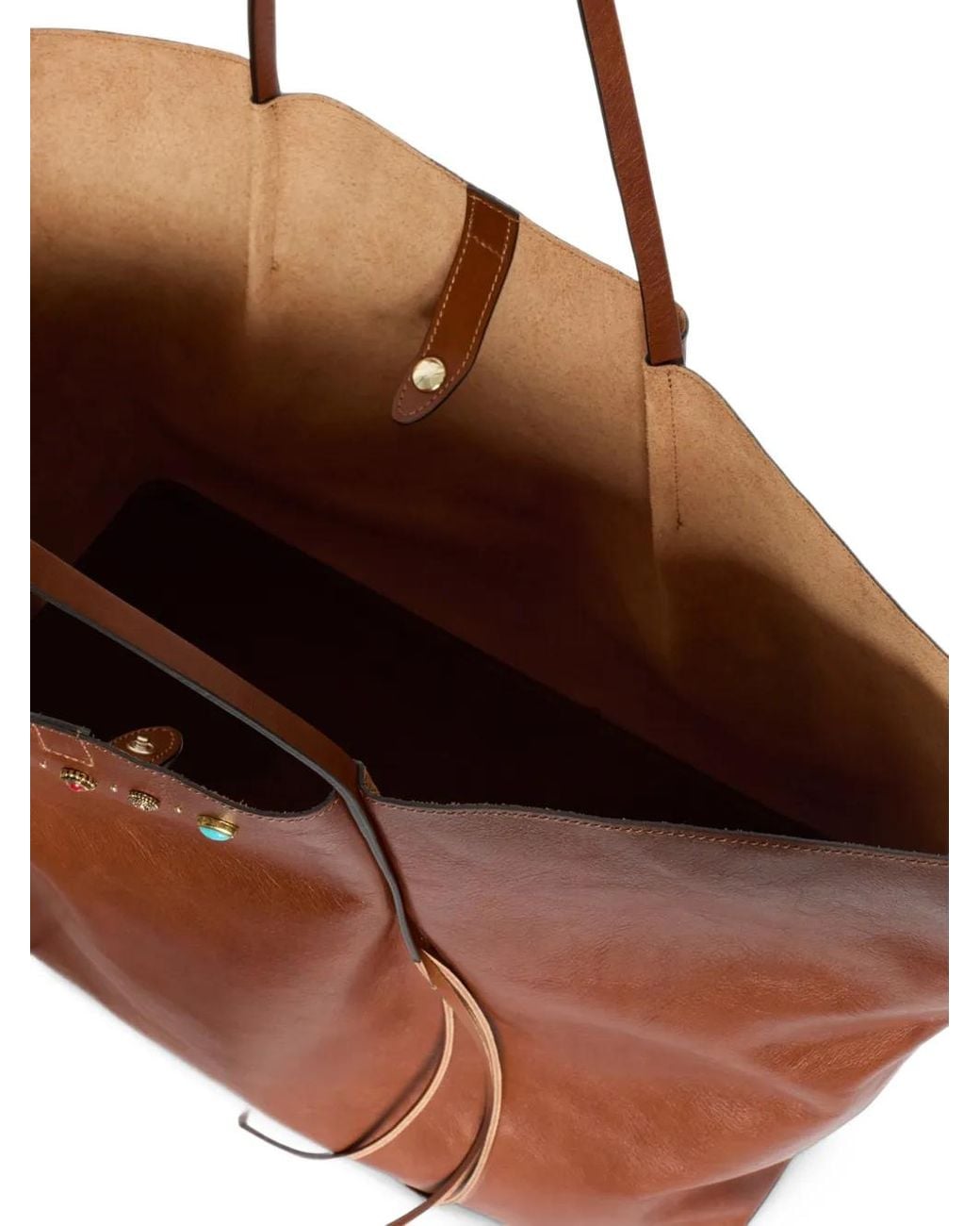 Borsa Tote William Con Borchie di Momoní in Brown