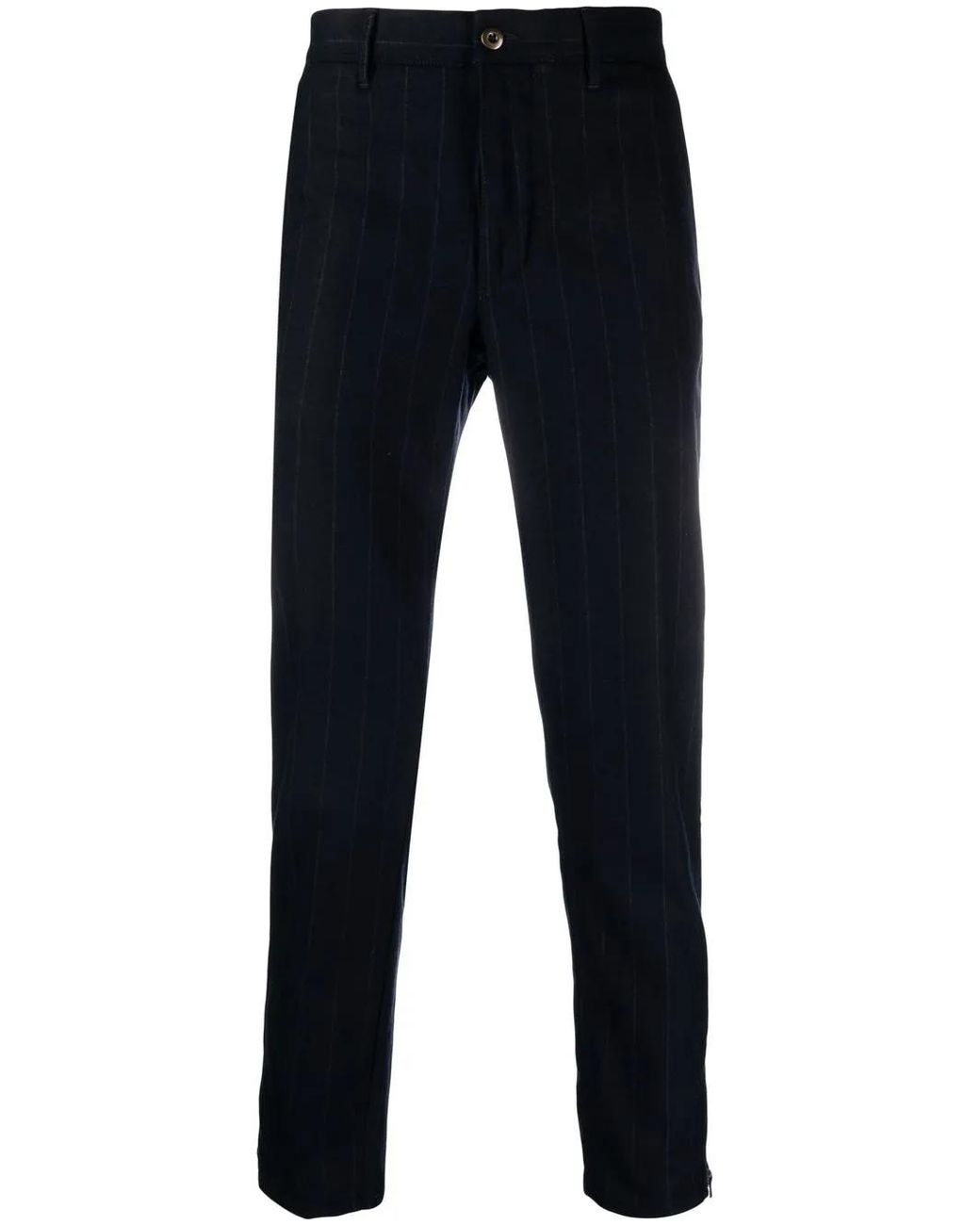 Incotex Blue Pinstripe Tailored Trousers for men