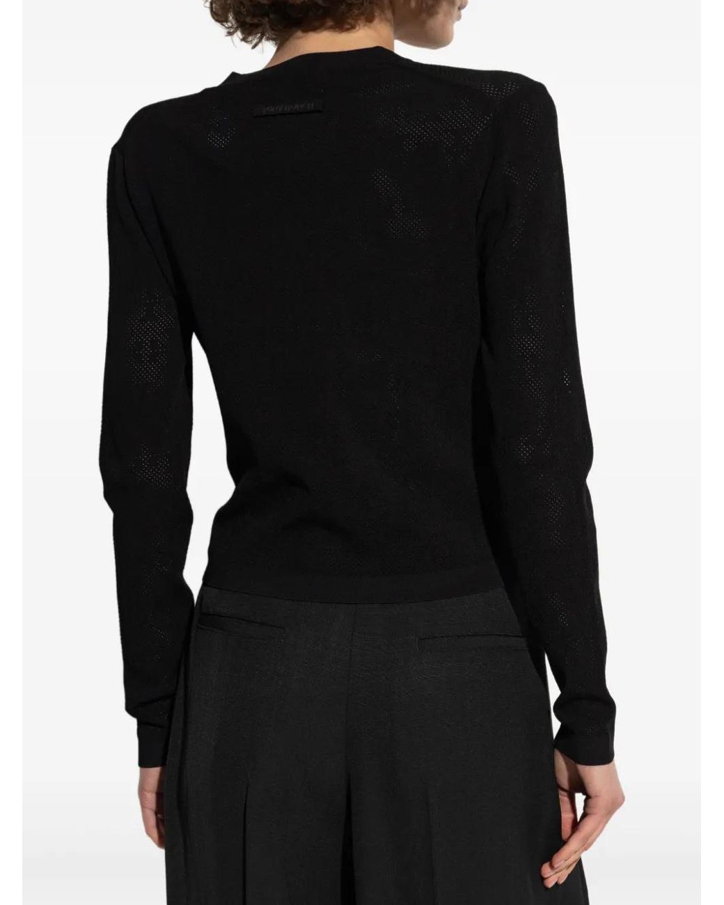 Tory Burch Black Cardigan With Logo