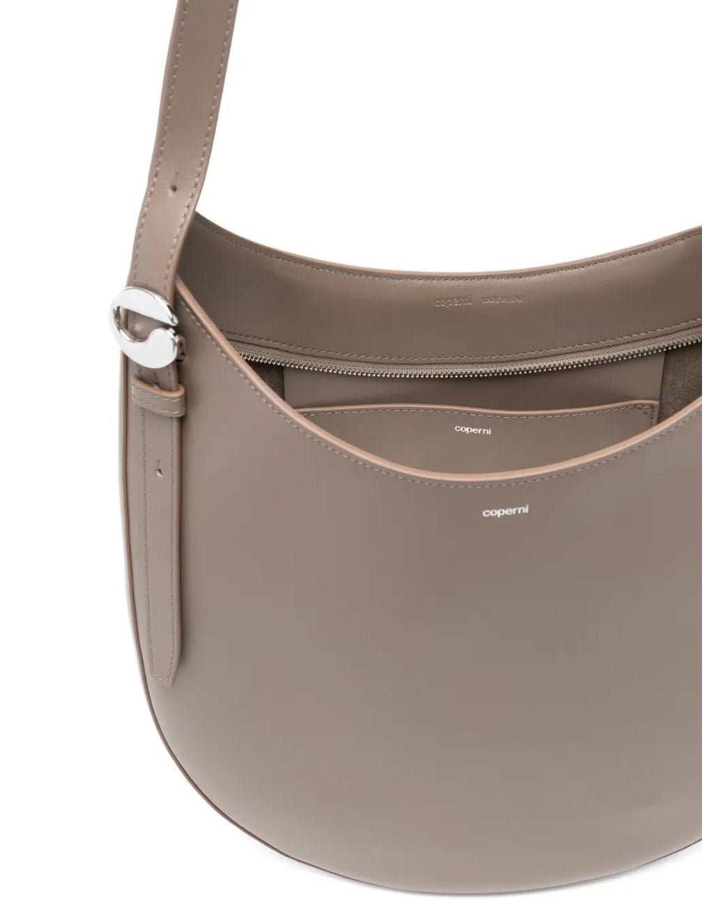 Coperni Brown Ring-Detail Shoulder Bag