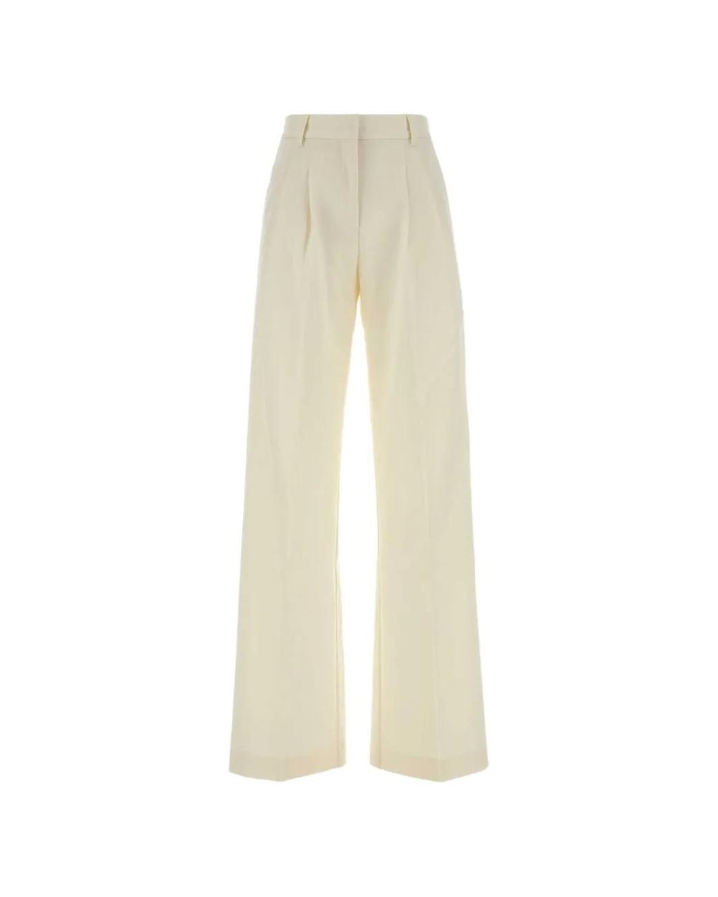 ANDAMANE White Nathalie Wide-Leg Trousers
