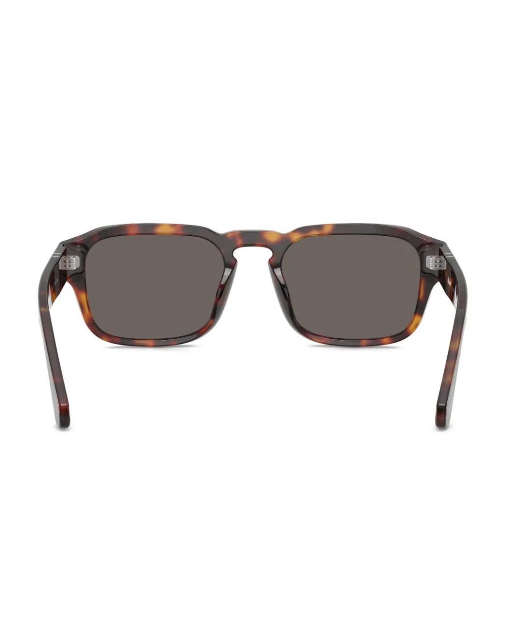 Persol Gray Tortoiseshell Square-Frame Sunglasses