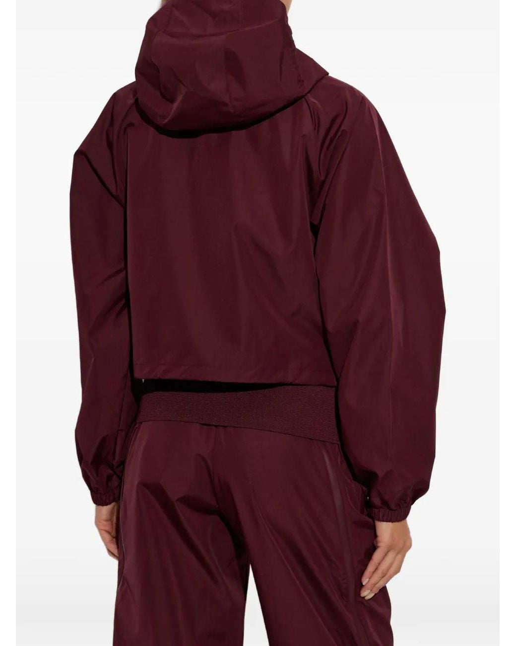 Adidas By Stella McCartney Purple X Stella Mccartney Logo-Print Hooded Jacket