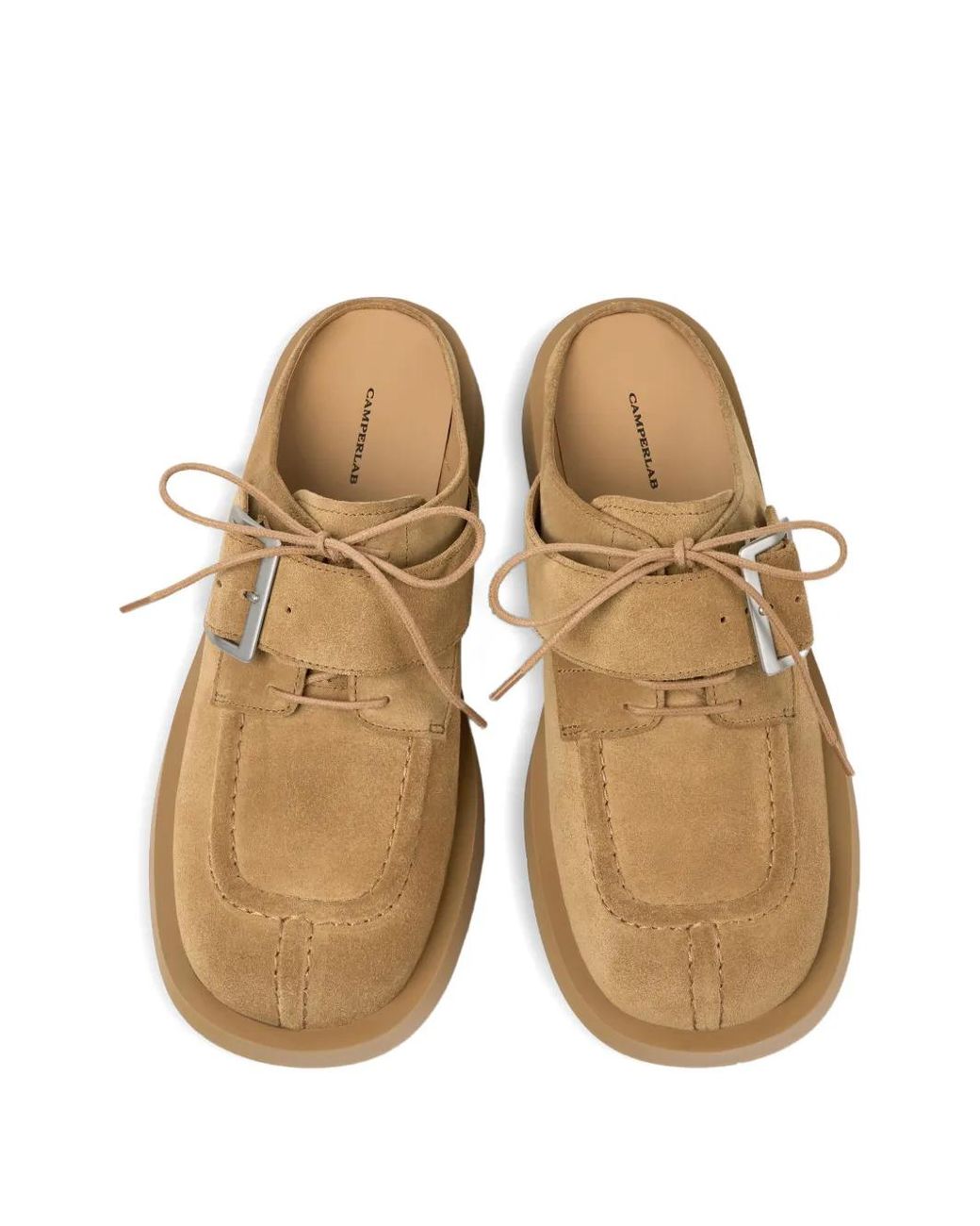 CAMPERLAB Brown Buckle Suede Mules 1978