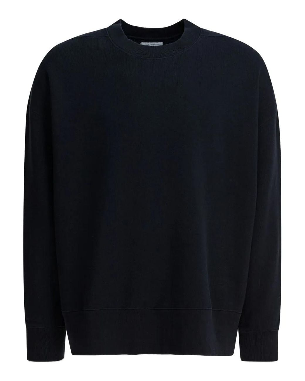 Beams Plus Blue Holly Crew-Neck Cotton Sweater for men