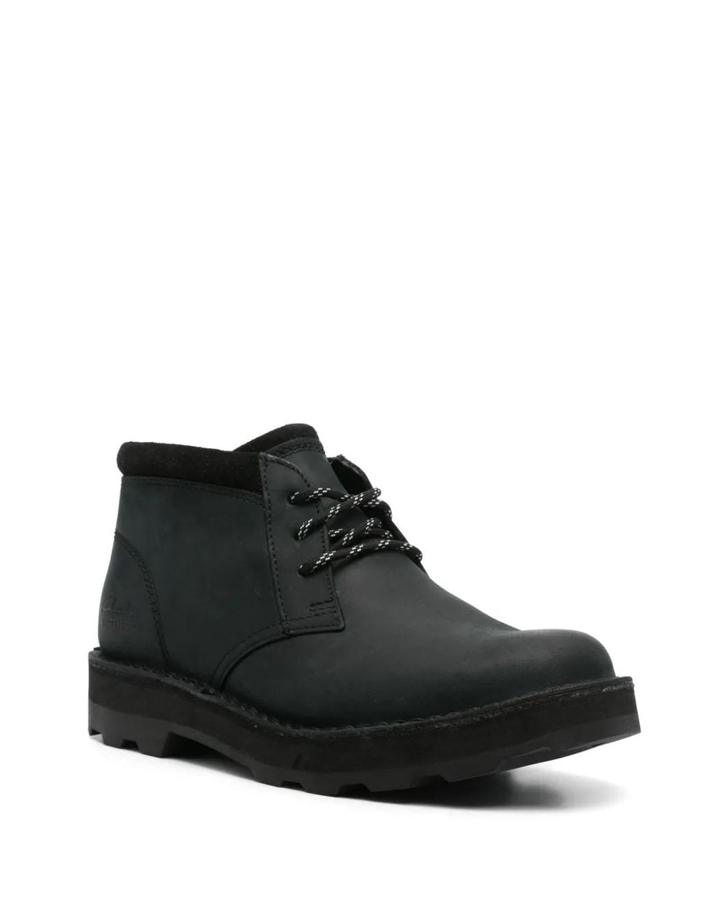 Clarks Black Corston Db Wp Leather Boots for men
