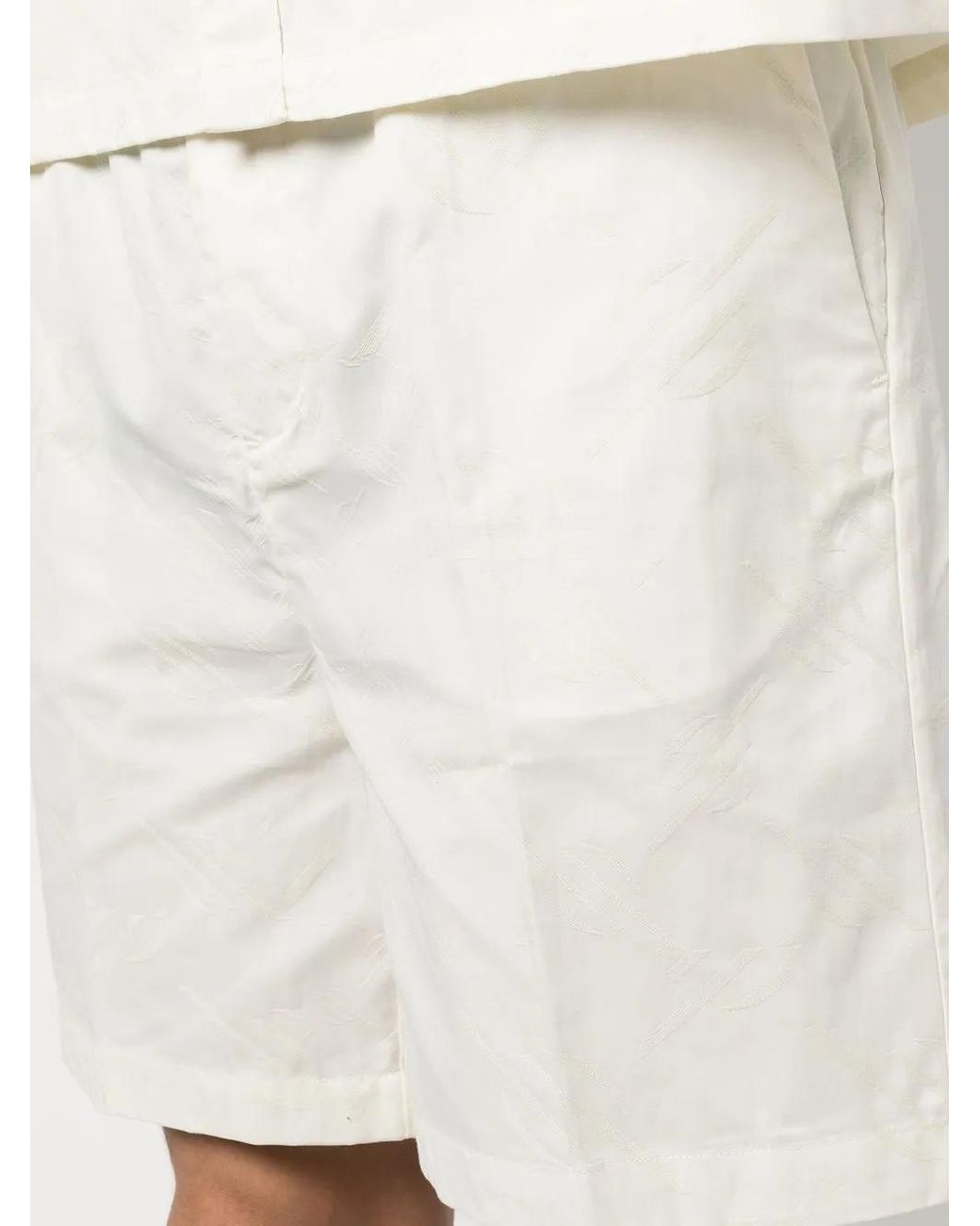 Daily Paper White Fitted Bermuda Shorts for men